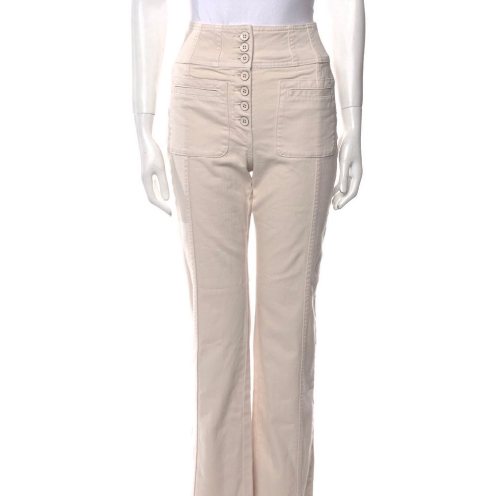 Great Pre Owned condition Ulla Johnson high-waisted beige denim size 2